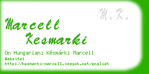 marcell kesmarki business card